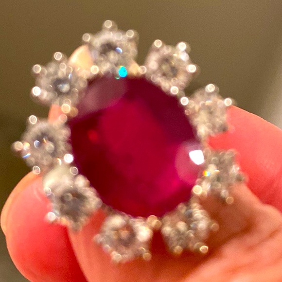 Ruby & Diamond ring🌺🌹❤️ - Picture 3 of 12